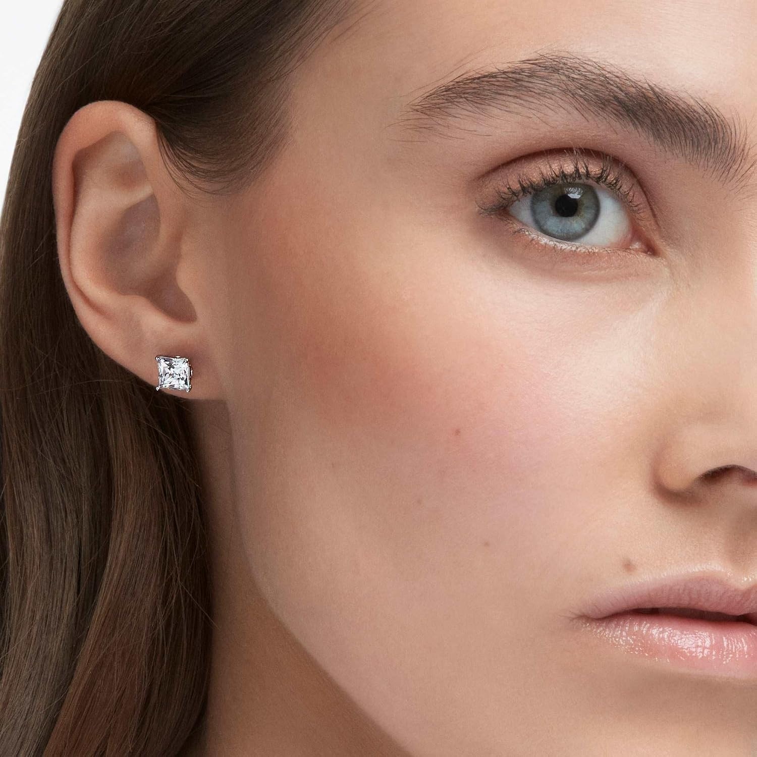 image:imageSwarovski Attract Crystal Necklace and Earrings Jewelry CollectionStud Pierced Earrings Rhodium Tone