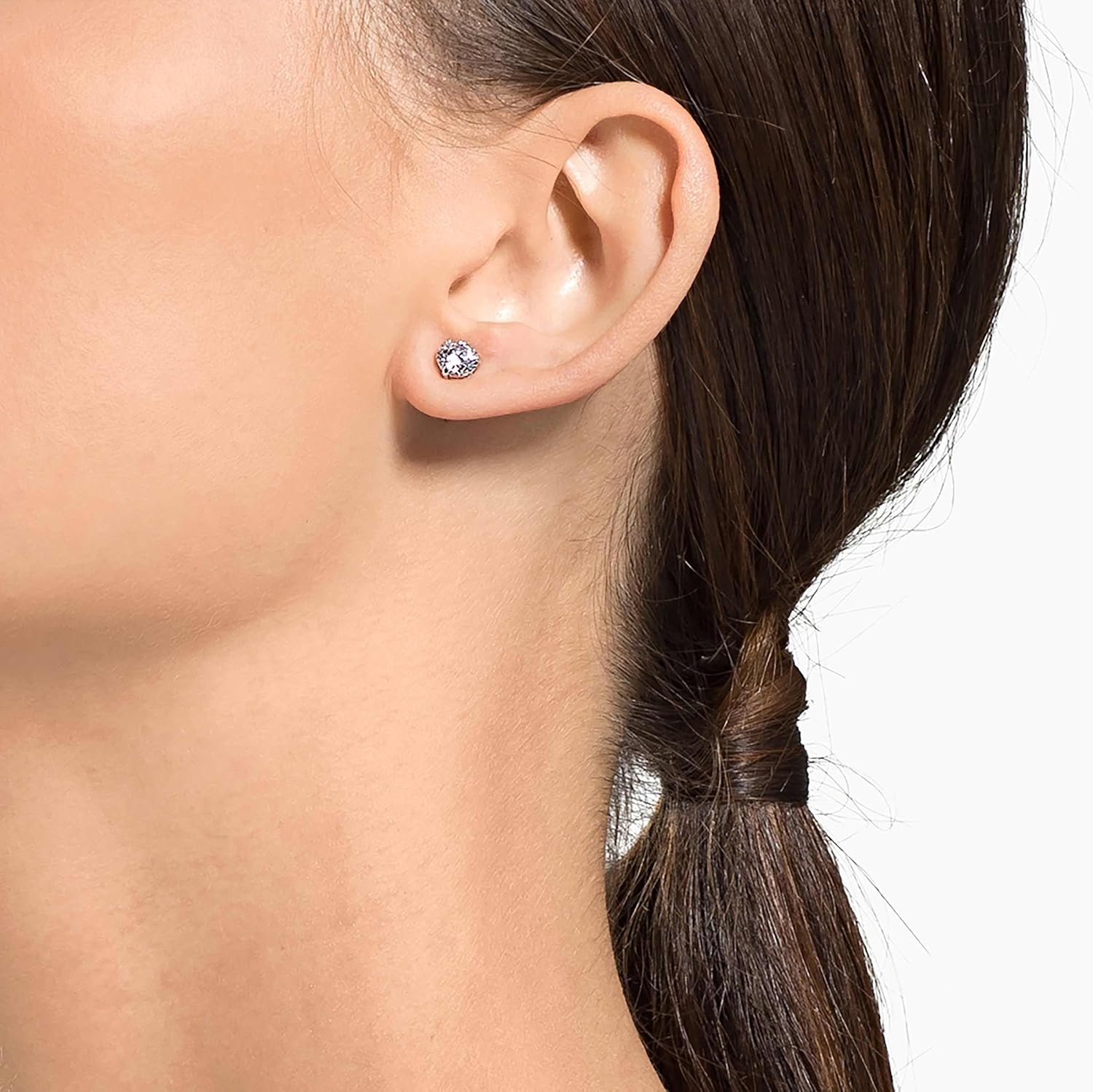 image:imageSwarovski Attract Earrings Jewelry Collection Clear CrystalsRound Rhodium