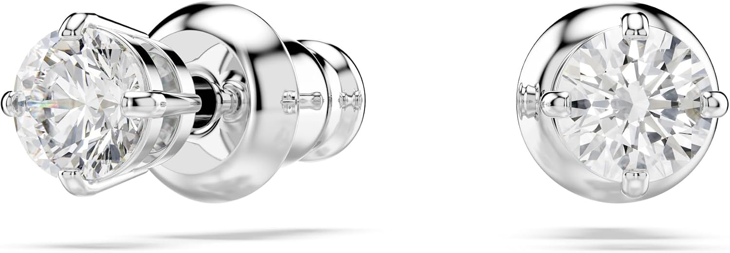 image:imageSwarovski Attract Earrings Jewelry Collection Clear CrystalsRound Rhodium