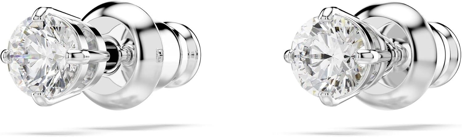 image:imageSwarovski Attract Earrings Jewelry Collection Clear CrystalsRound Rhodium