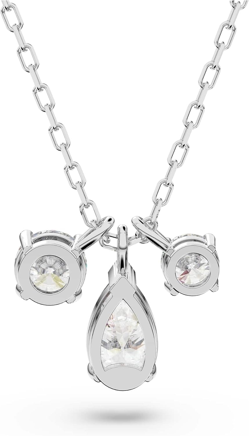 image:imageSwarovski Attract Pear Jewelry Collection Rhodium Finish Clear CrystalsPendant Necklace
