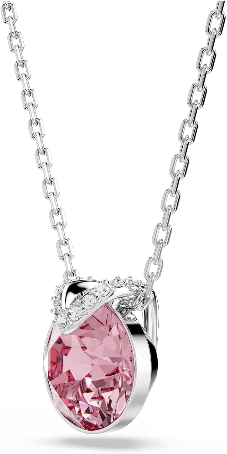 image:imageSwarovski Bella V pendant Round cut Pink Rhodium finish