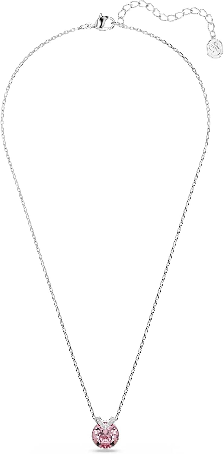 image:imageSwarovski Bella V pendant Round cut Pink Rhodium finish