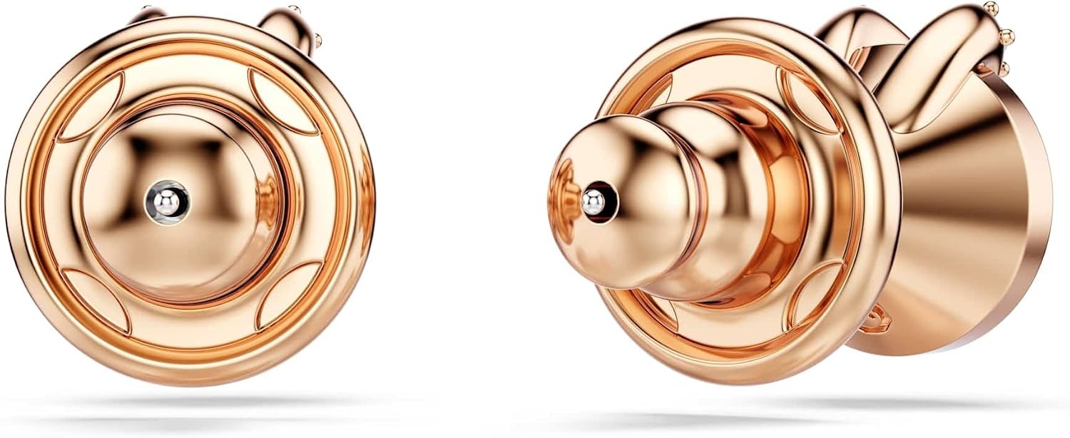 image:imageSwarovski Bella stud earrings Round cut Pav Pink Rose goldtone plated