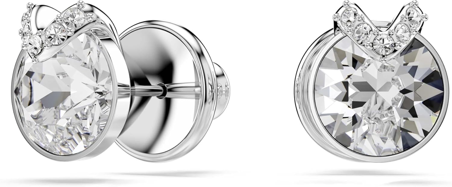 image:imageSwarovski Bella stud earrings Round cut Pav White Rhodium plated