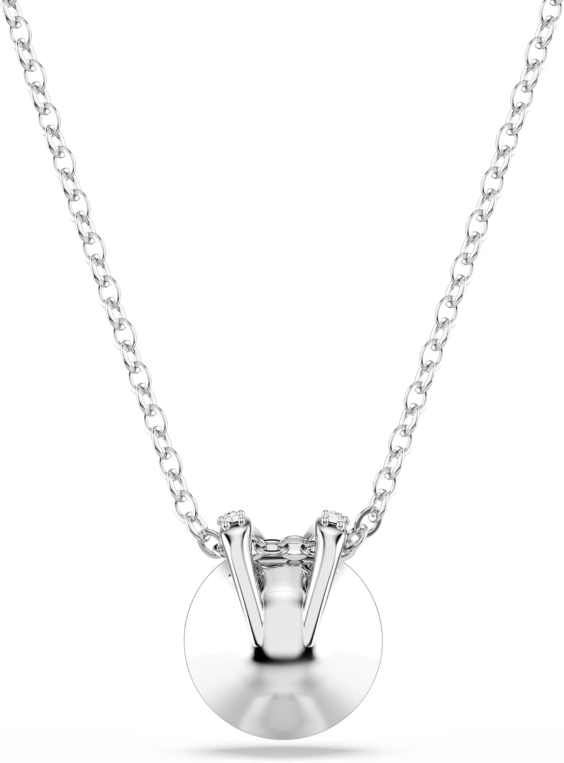 image:imageSwarovski Birthstone Pendant Necklace Collection SquareCut Stone and Crystals Rhodium FinishDarker Pink Crystal
