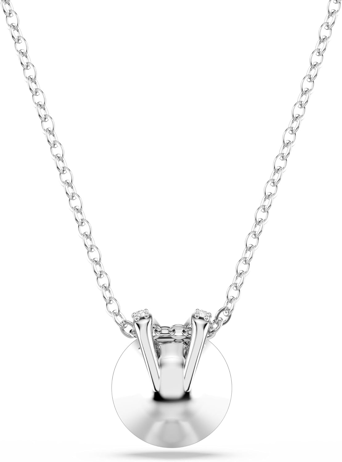 image:imageSwarovski Birthstone Pendant Necklace Collection SquareCut Stone and Crystals Rhodium FinishGreen Crystal