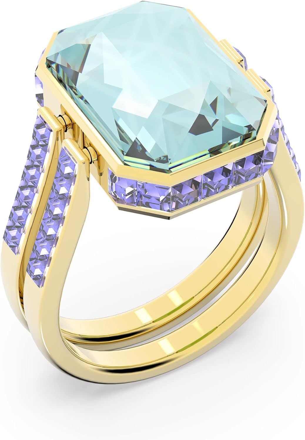 image:imageSwarovski Chroma Crystal Jewelry Collection Gold Tone Finish MultiColored CrystalsUS 5EU 50