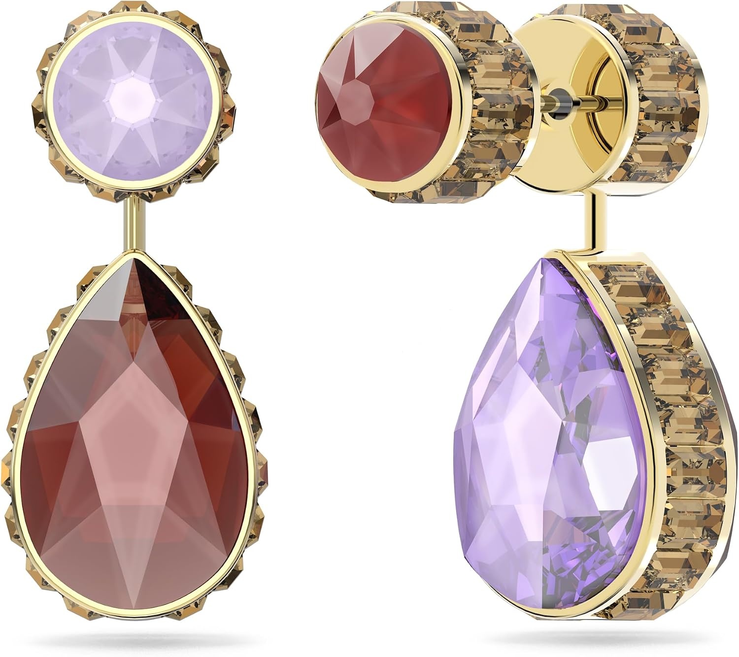 image:imageSwarovski Chroma Crystal Pendant Necklace Collection Gold Tone Finish SettingAsymmetrica Ruby Red