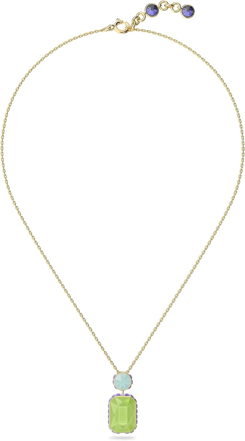 image:imageSwarovski Chroma Crystal Pendant Necklace Collection Gold Tone Finish SettingNecklace Purple Green and Blue Crystal