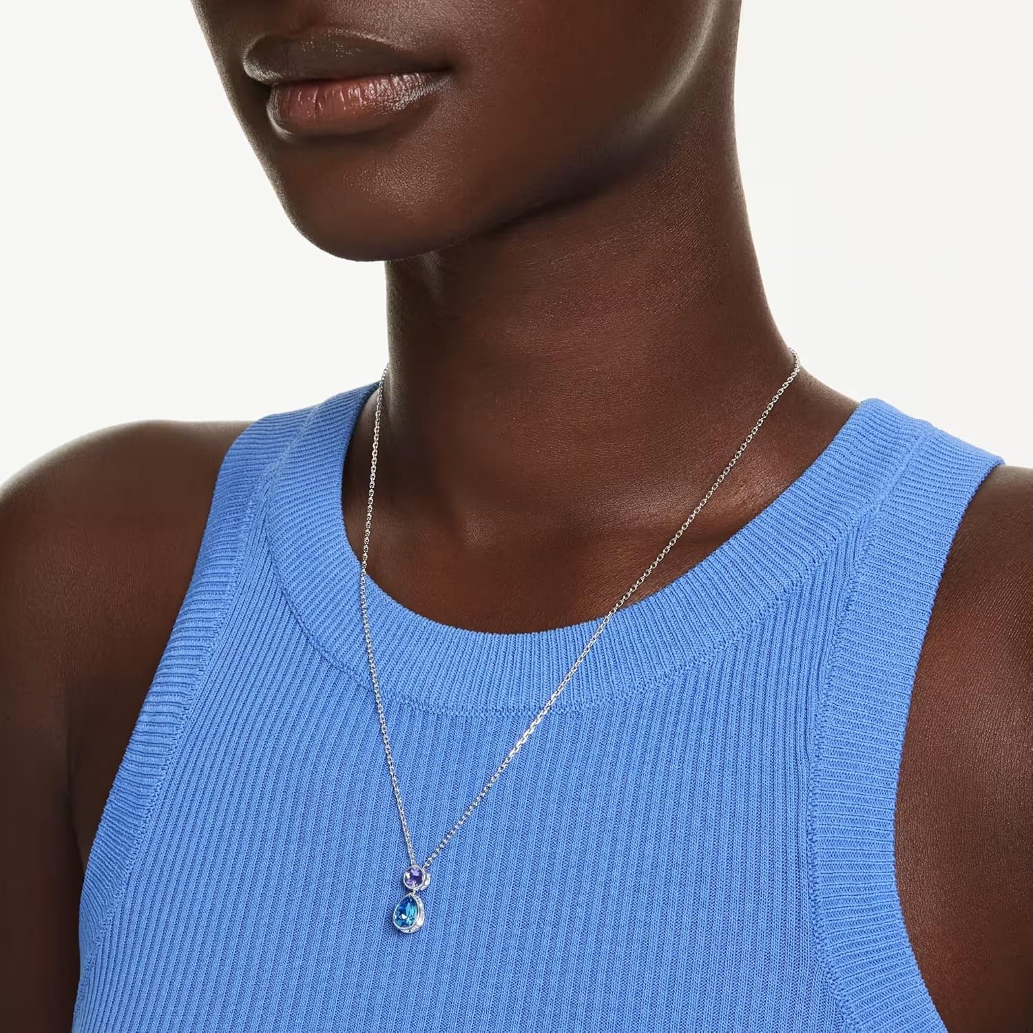 image:imageSwarovski Chroma pendant Mixed cuts Multicolored Rhodium plated