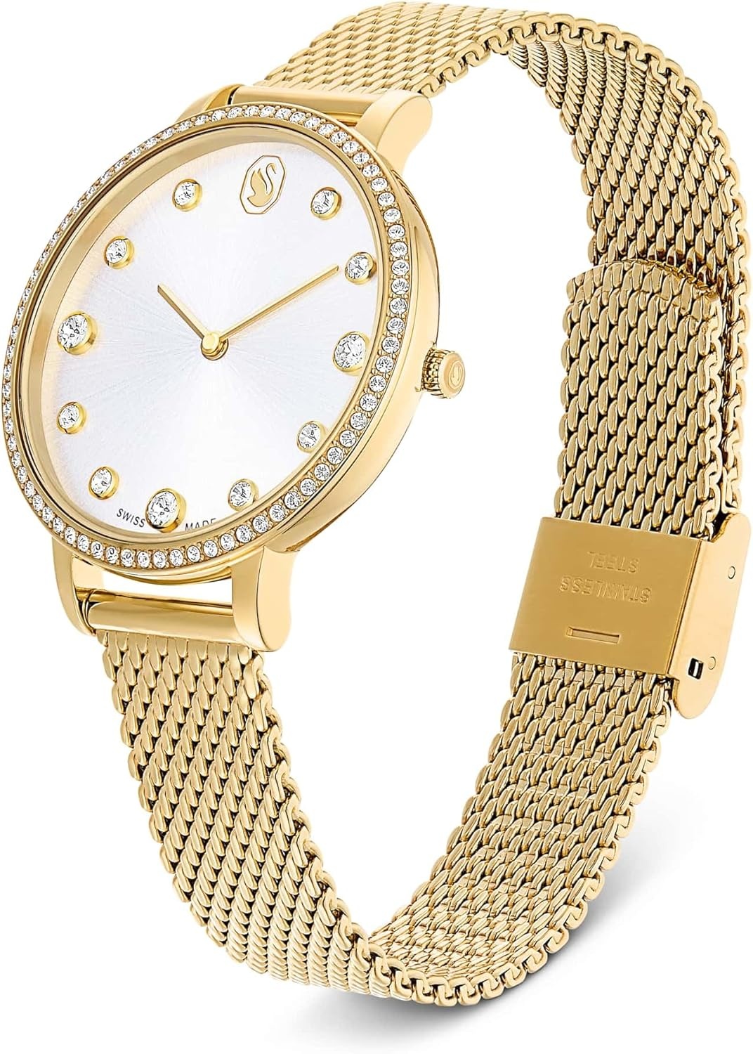 image:imageSwarovski Clarica Watch Swiss Made Metal Bracelet Gold Tone GoldTone Finish
