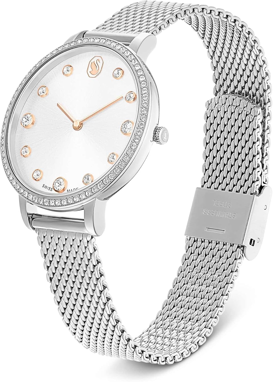 image:imageSwarovski Clarica Watch Swiss Made Metal Bracelet Silver Tone Stainless Steel