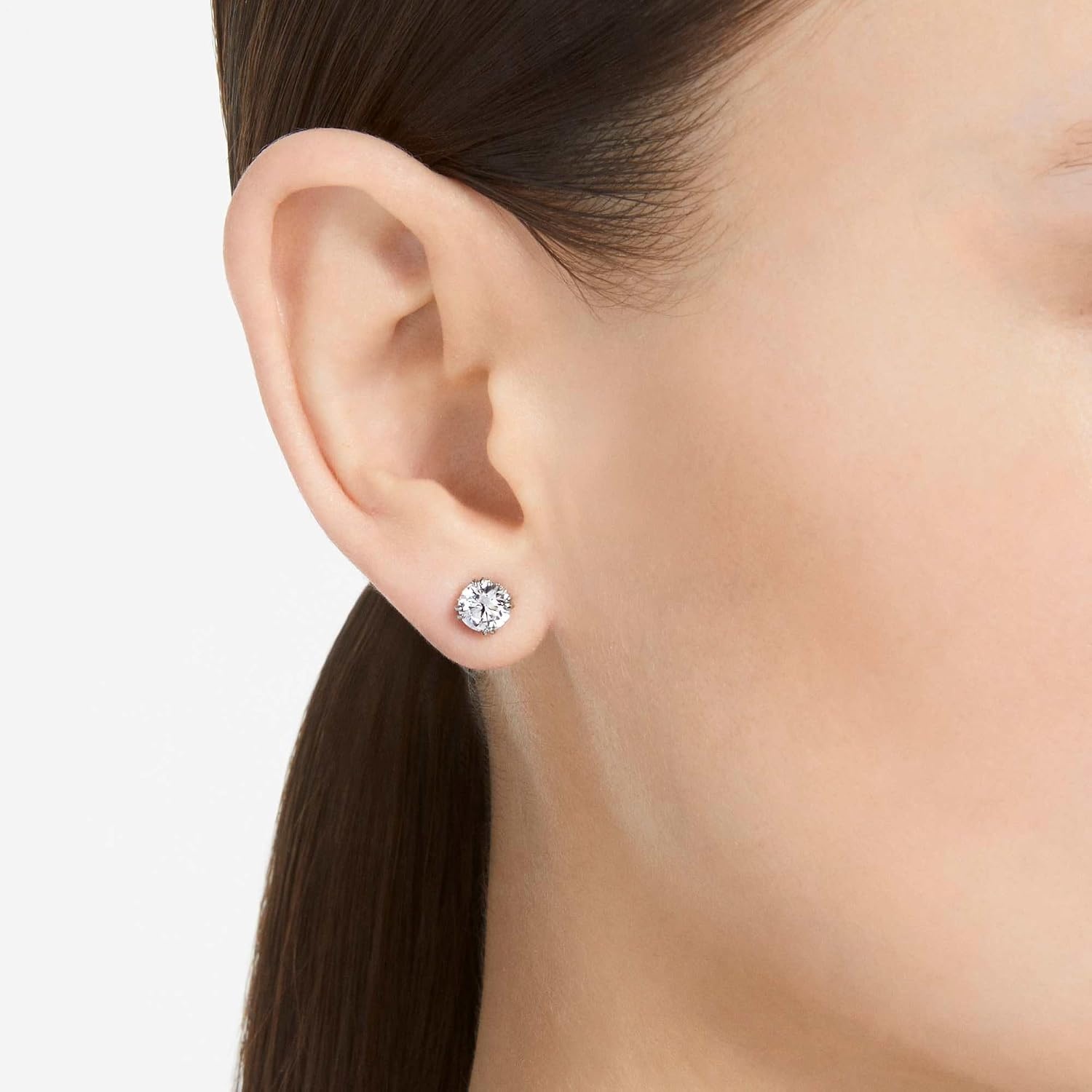 image:imageSwarovski Constella Pierced Stud EarringsRhodium Finish with Clear Crystals
