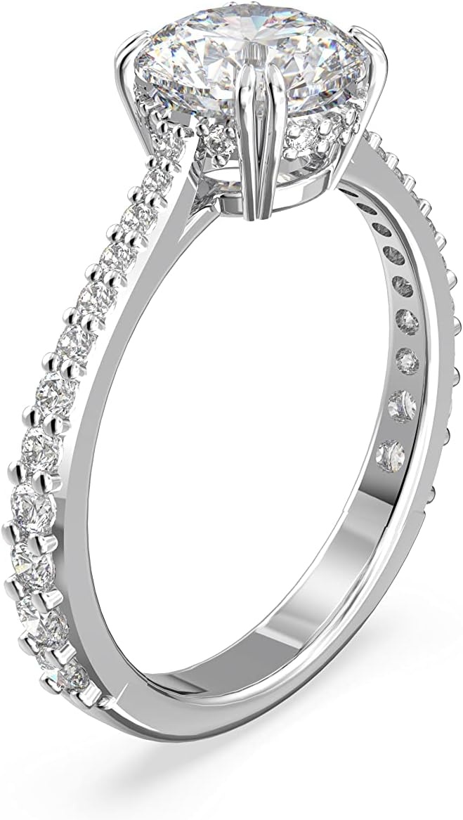image:imageSwarovski Constella Ring Set Collection Clear Crystals Rhodium Tone FinishUS Size 6 EU 52