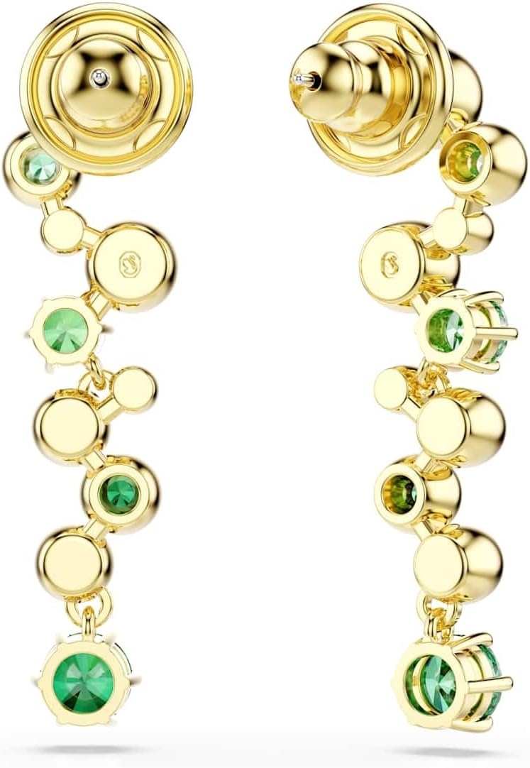 image:imageSwarovski Constella drop earrings Mixed cuts Green Goldtone Finish