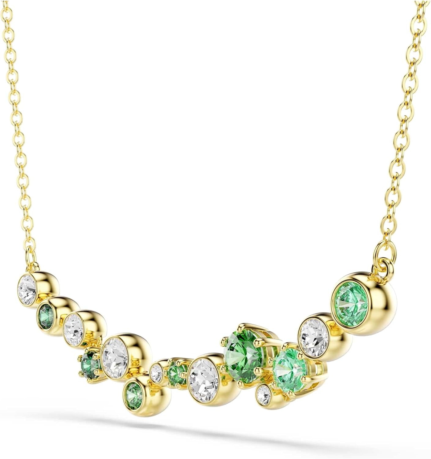 image:imageSwarovski Constella necklace Mixed cuts Green Goldtone plated