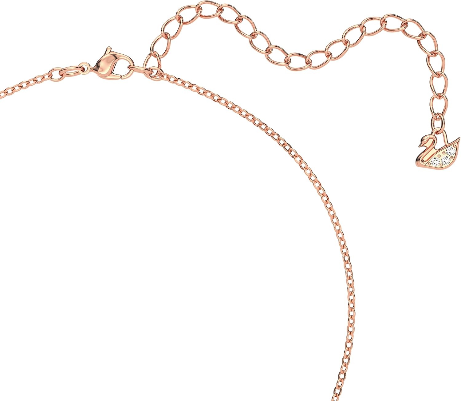 image:imageSwarovski Creativity Collection Womens Necklace Intertwined circle Pendant with White Crystals and RoseGold Tone Plated Chain