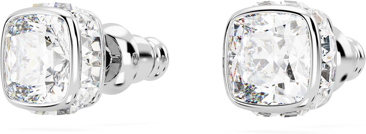 image:imageSwarovski Crystal Chroma Jewelry Collection Heart Shaped Crystal Latch Back Earring Closure Lobster Claw Clasp BraceletApril Clear