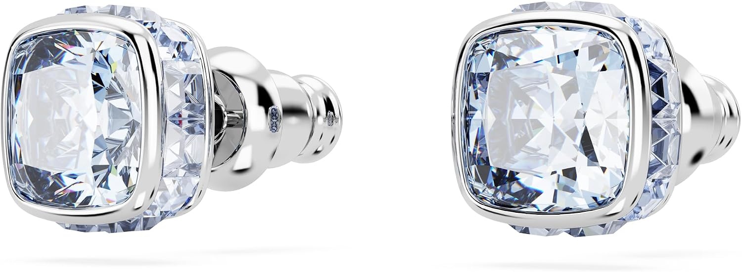 image:imageSwarovski Crystal Chroma Jewelry Collection Heart Shaped Crystal Latch Back Earring Closure Lobster Claw Clasp BraceletMarch Blue