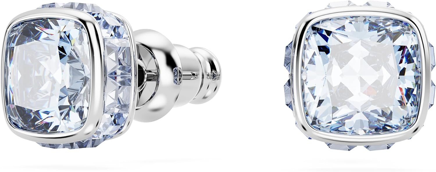 image:imageSwarovski Crystal Chroma Jewelry Collection Heart Shaped Crystal Latch Back Earring Closure Lobster Claw Clasp BraceletMarch Blue
