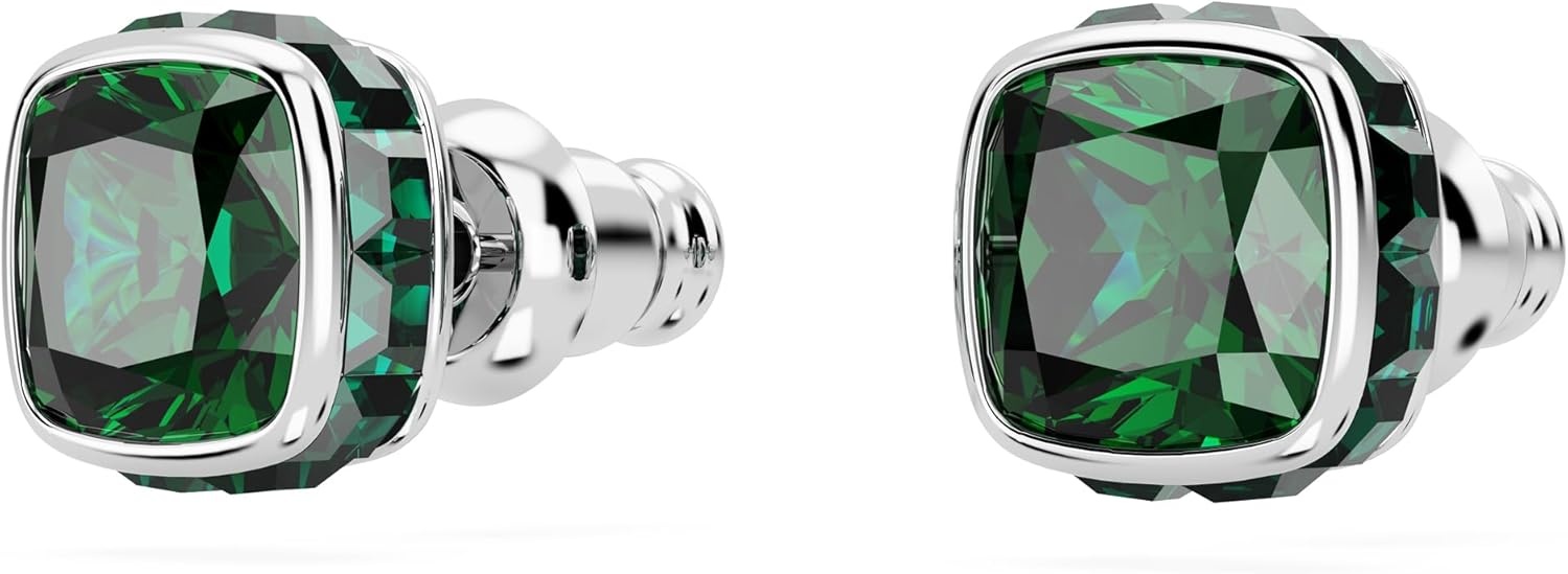 image:imageSwarovski Crystal Chroma Jewelry Collection Heart Shaped Crystal Latch Back Earring Closure Lobster Claw Clasp BraceletMay Green