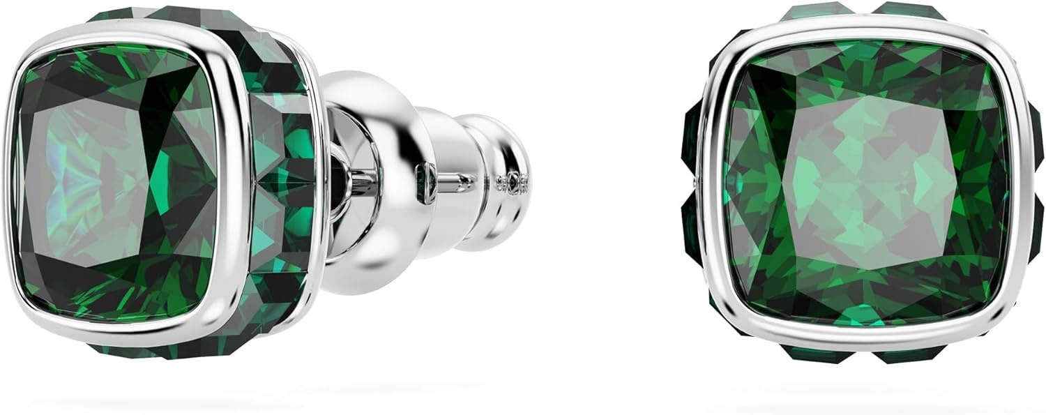 image:imageSwarovski Crystal Chroma Jewelry Collection Heart Shaped Crystal Latch Back Earring Closure Lobster Claw Clasp BraceletMay Green