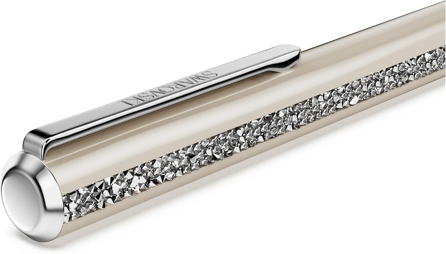 image:imageSwarovski Crystal Shimmer Glide ballpoint pen Green Green lacquered Goldtone finishBeige