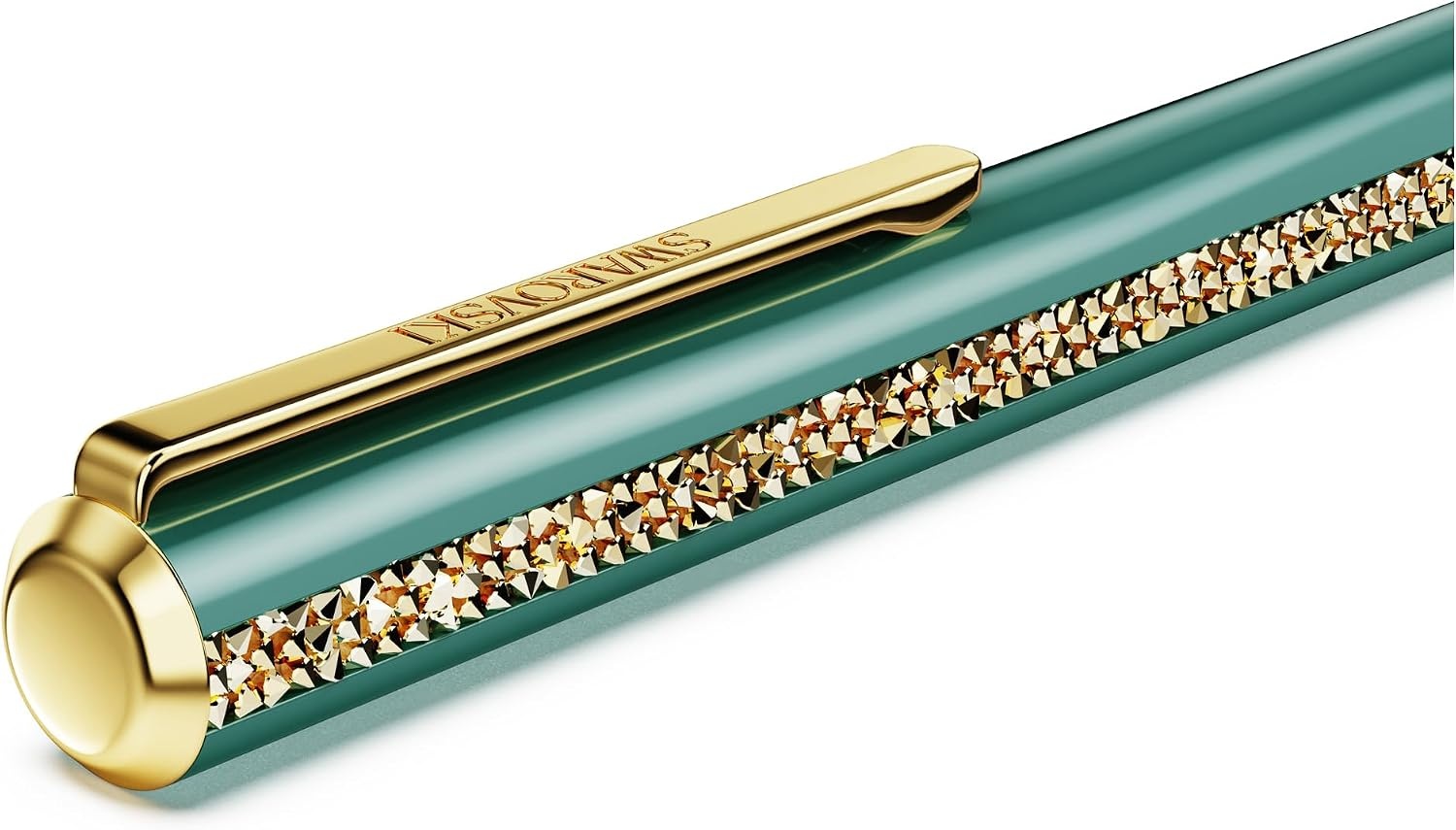 image:imageSwarovski Crystal Shimmer Glide ballpoint pen Green Green lacquered Goldtone finishGreen