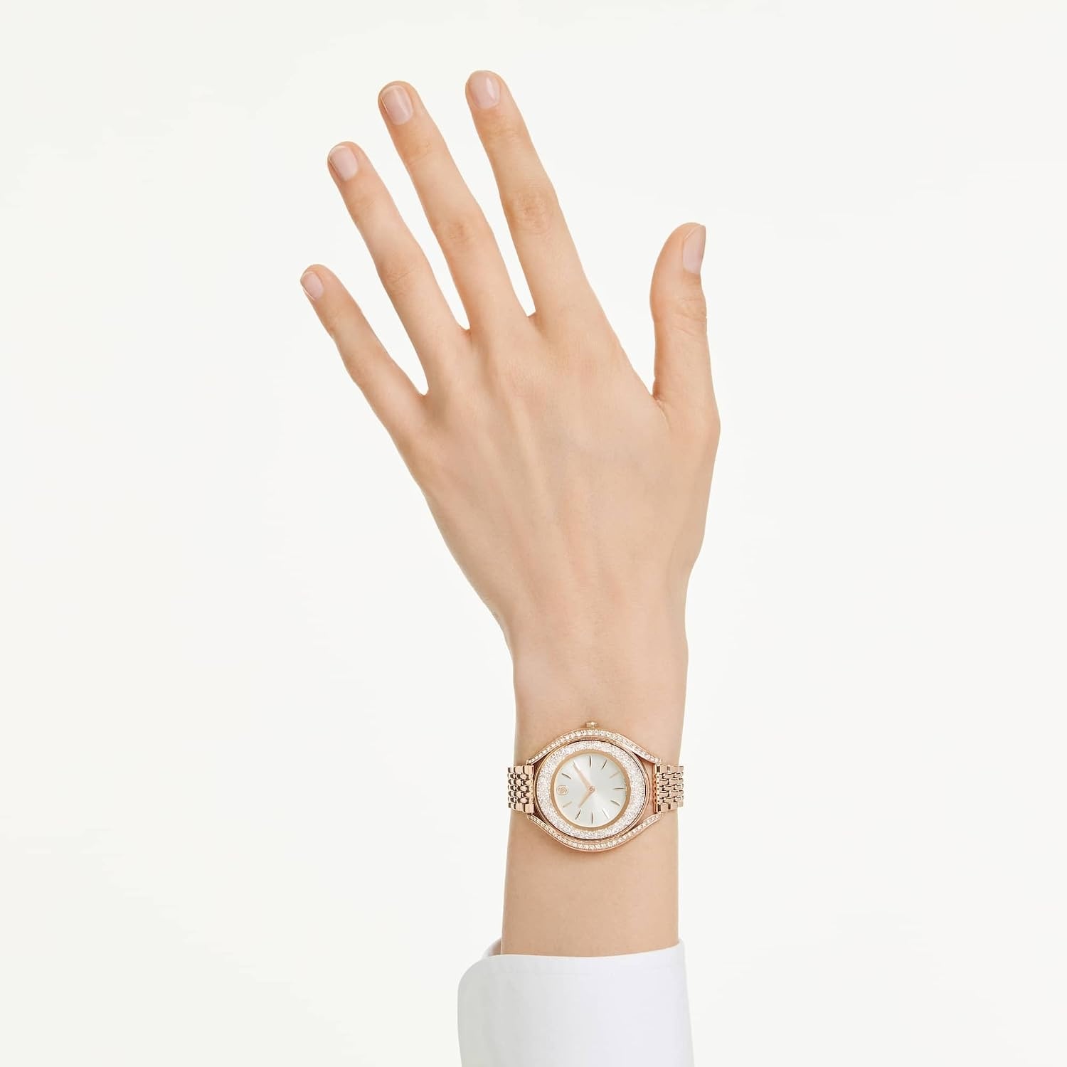 image:imageSwarovski Crystalline Aura Watch Swiss Made Metal Bracelet Rose Gold Tone Rose GoldTone Finish