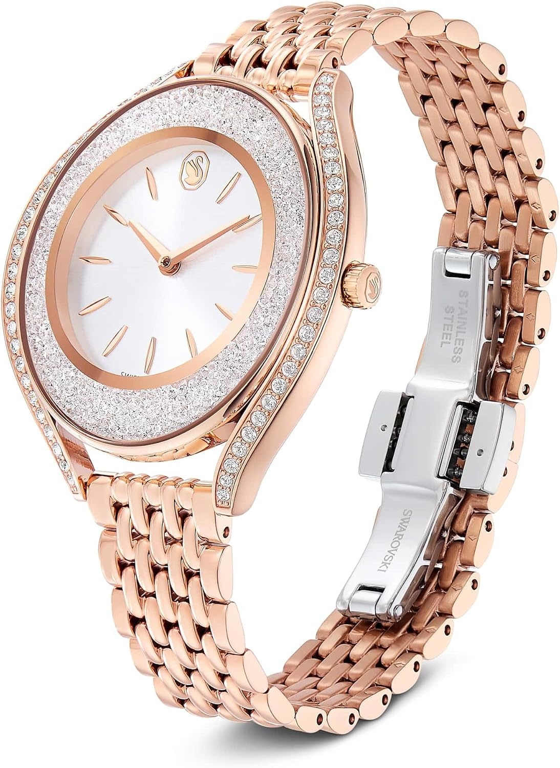 image:imageSwarovski Crystalline Aura Watch Swiss Made Metal Bracelet Rose Gold Tone Rose GoldTone Finish