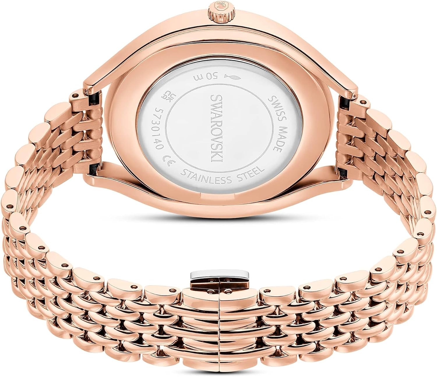 image:imageSwarovski Crystalline Aura Watch Swiss Made Metal Bracelet Rose Gold Tone Rose GoldTone Finish