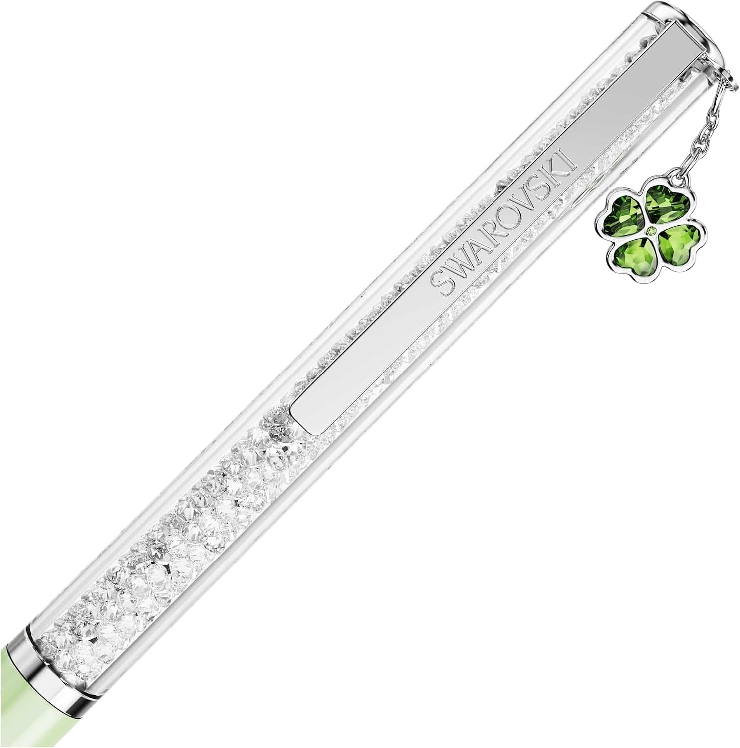 image:imageSwarovski Crystalline ballpoint pen Clover Green Green lacquered Chrome plated