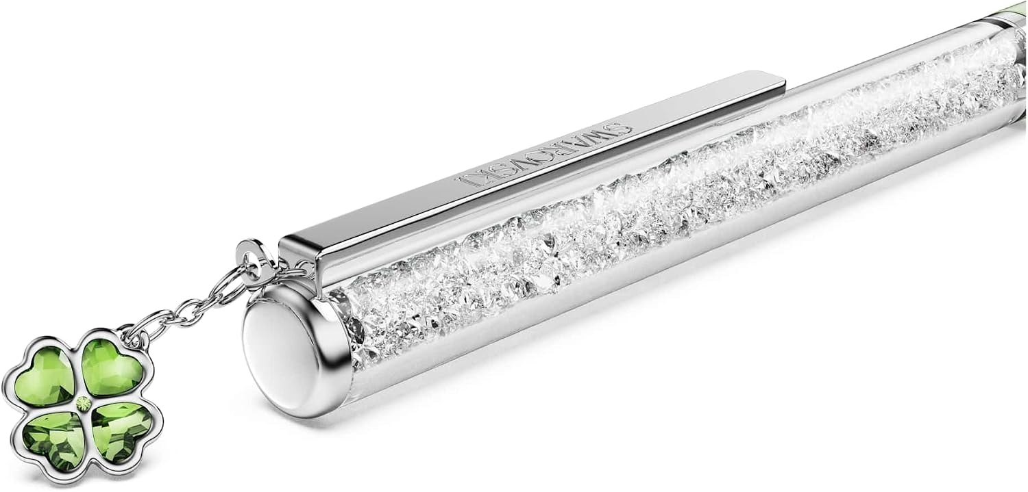 image:imageSwarovski Crystalline ballpoint pen Clover Green Green lacquered Chrome plated