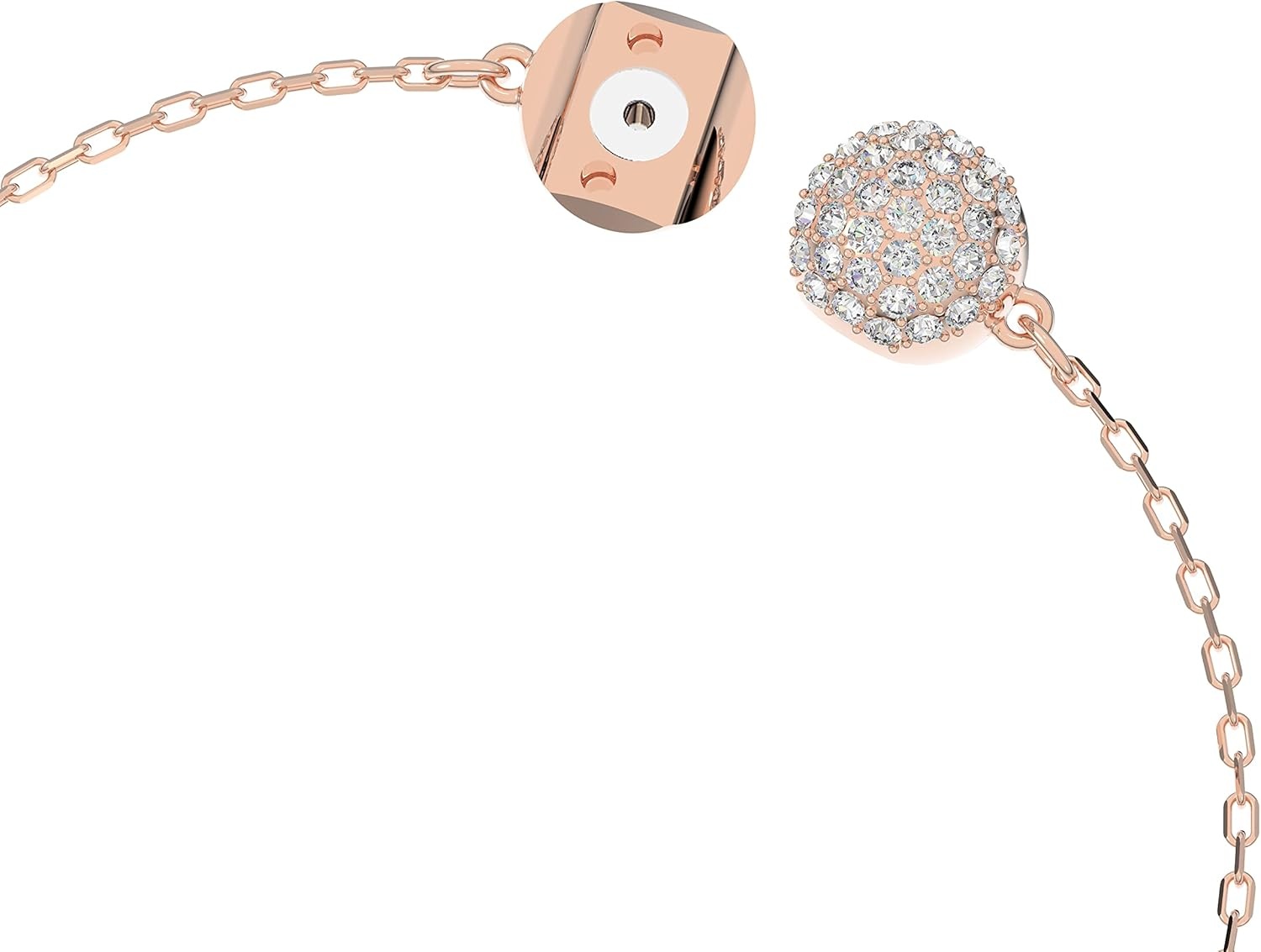 image:imageSwarovski Dazzling Swan Jewelry Collection Blue Crystals Pink Crystals Clear CrystalsBracelet Rose Gold Tone