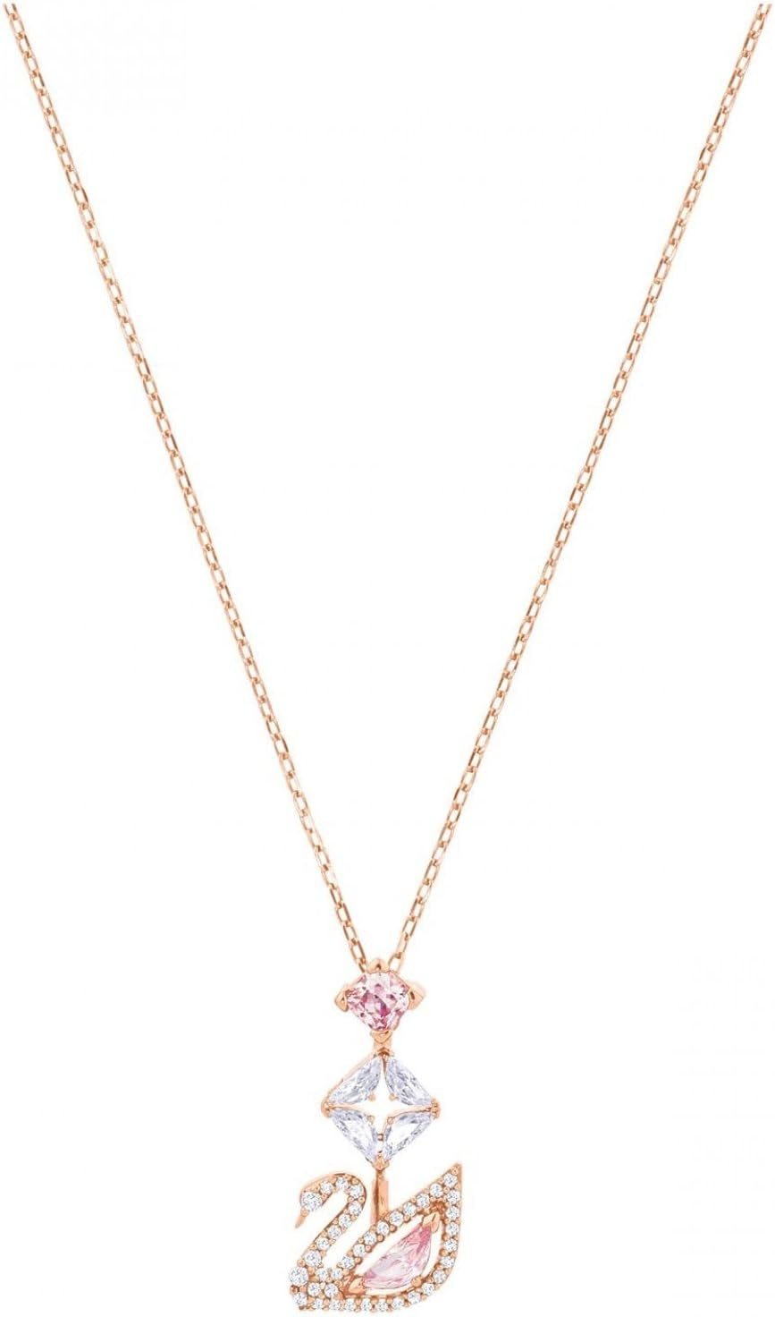 image:imageSwarovski Dazzling Swan Jewelry Collection Blue Crystals Pink Crystals Clear CrystalsSwan Pendant Necklace PinkClear Crystals