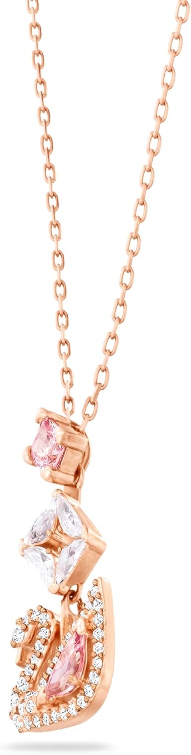 image:imageSwarovski Dazzling Swan Jewelry Collection Blue Crystals Pink Crystals Clear CrystalsSwan Pendant Necklace PinkClear Crystals