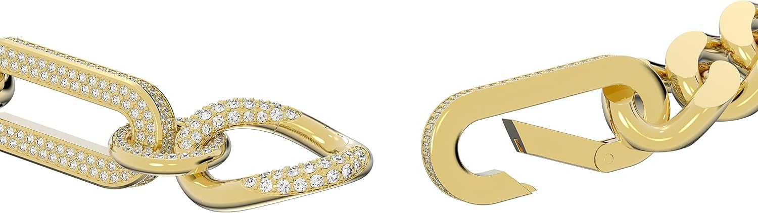 image:imageSwarovski Dextera Necklace Statement Mixed links White Goldtone Finish