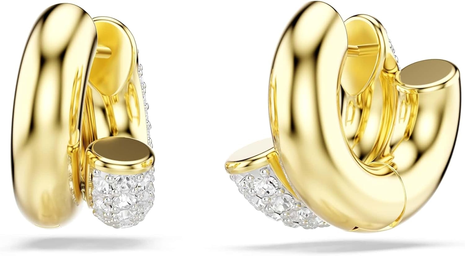 image:imageSwarovski Dextera hoop earrings Round cut Mini White Goldtone plated