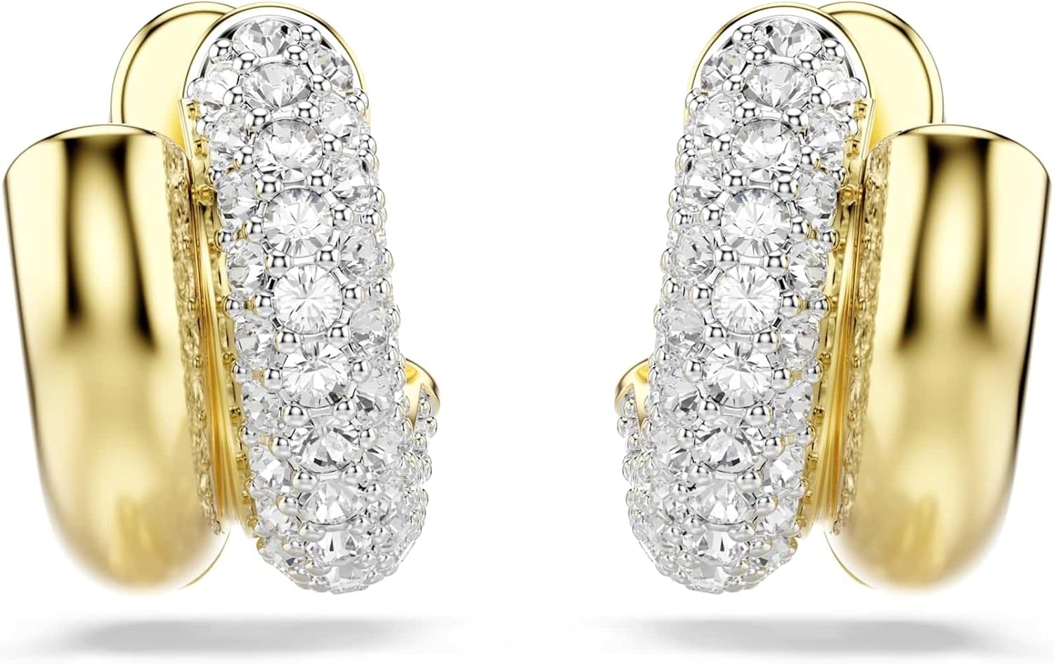 image:imageSwarovski Dextera hoop earrings Round cut Mini White Goldtone plated
