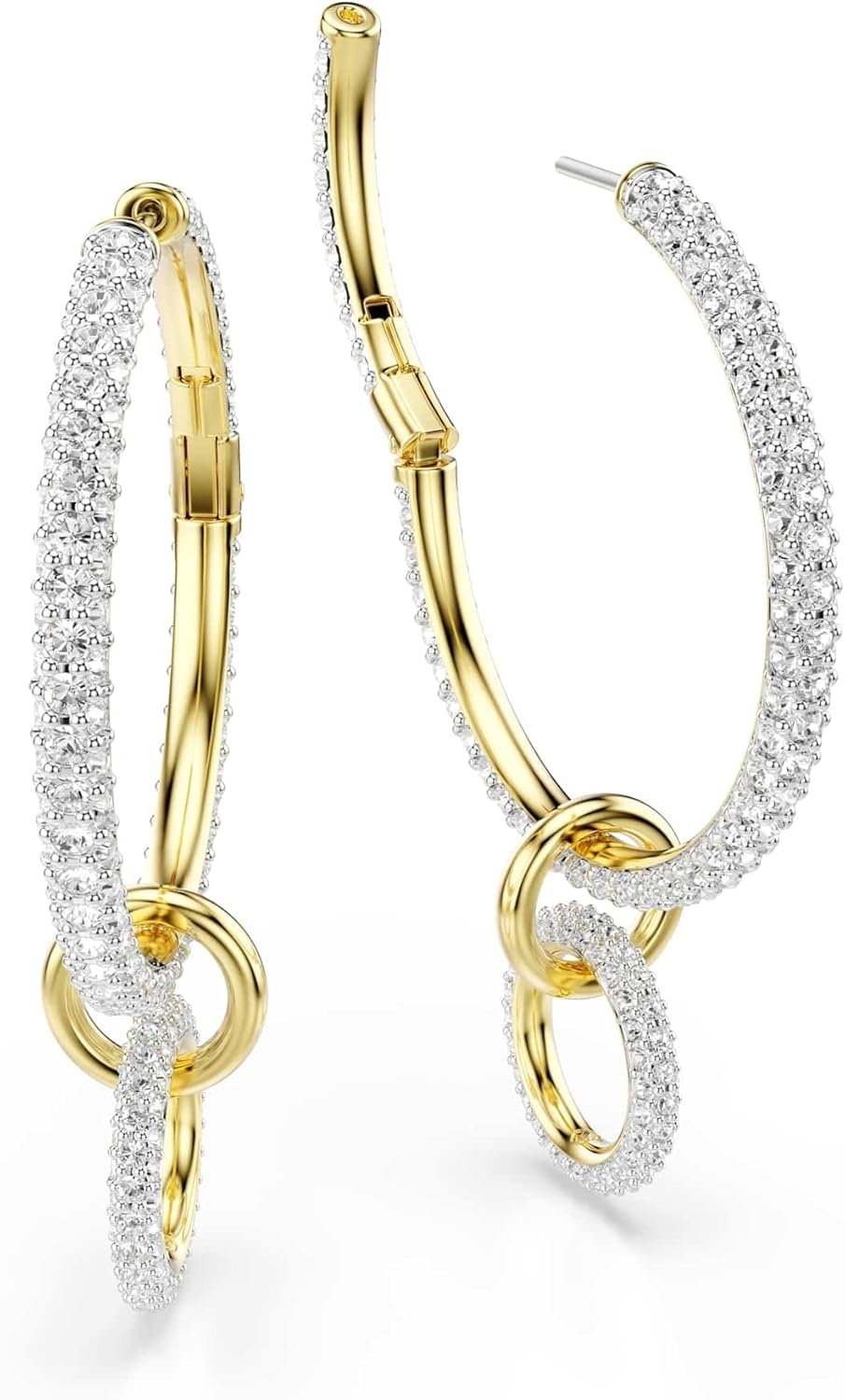 image:imageSwarovski Dextera hoop earrings Round cut White Goldtone plated