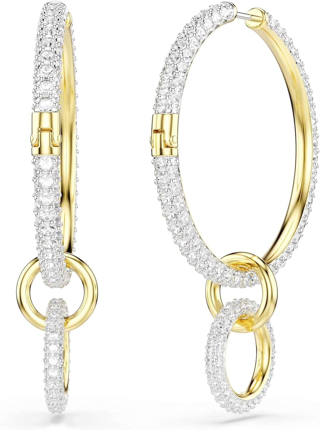 image:imageSwarovski Dextera hoop earrings Round cut White Goldtone plated