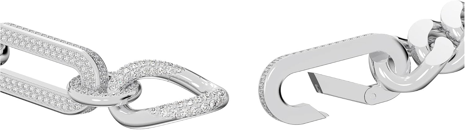 image:imageSwarovski Dextera necklace Pav Statement Mixed links White Rhodium plated