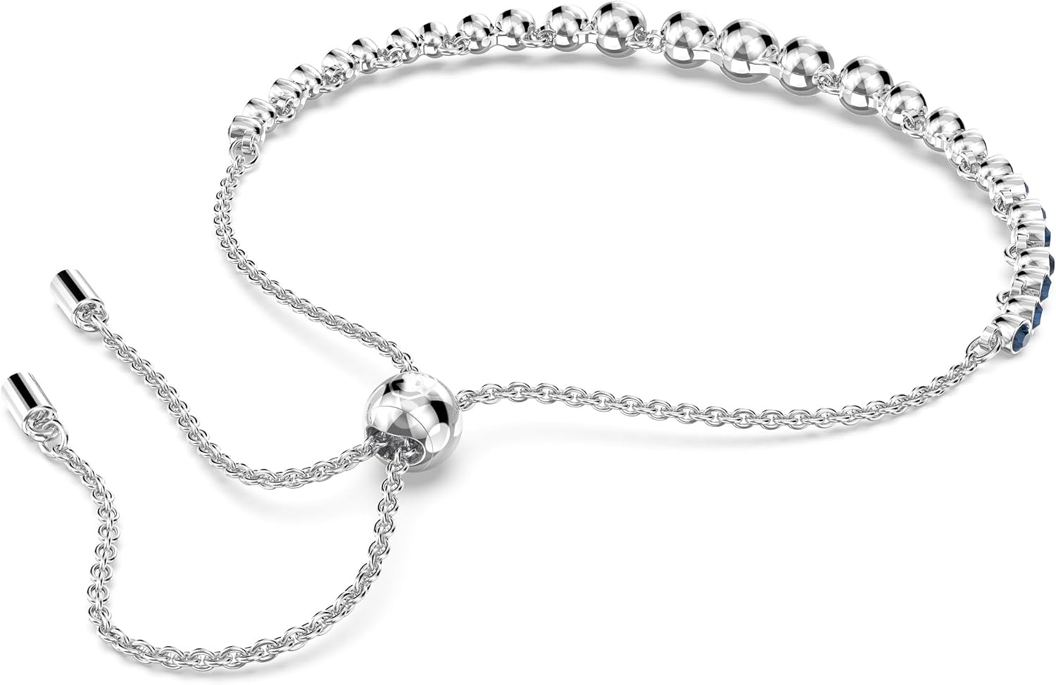 image:imageSwarovski Emily Tennis Bracelet Jewelry CollectionBlue Crystals Rhodium Tone