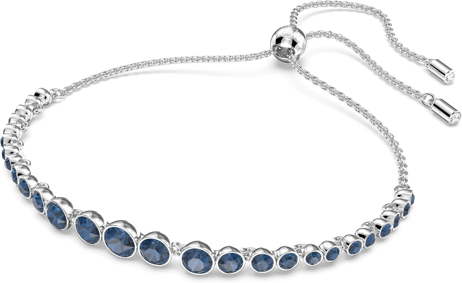 image:imageSwarovski Emily Tennis Bracelet Jewelry CollectionBlue Crystals Rhodium Tone