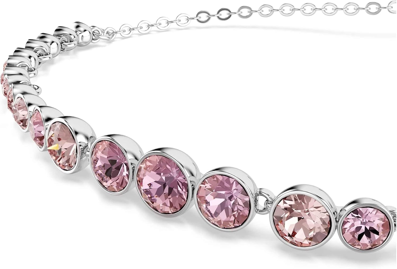image:imageSwarovski Emily Tennis Bracelet Jewelry CollectionPink Tone Crystals Rhodium Tone Finish