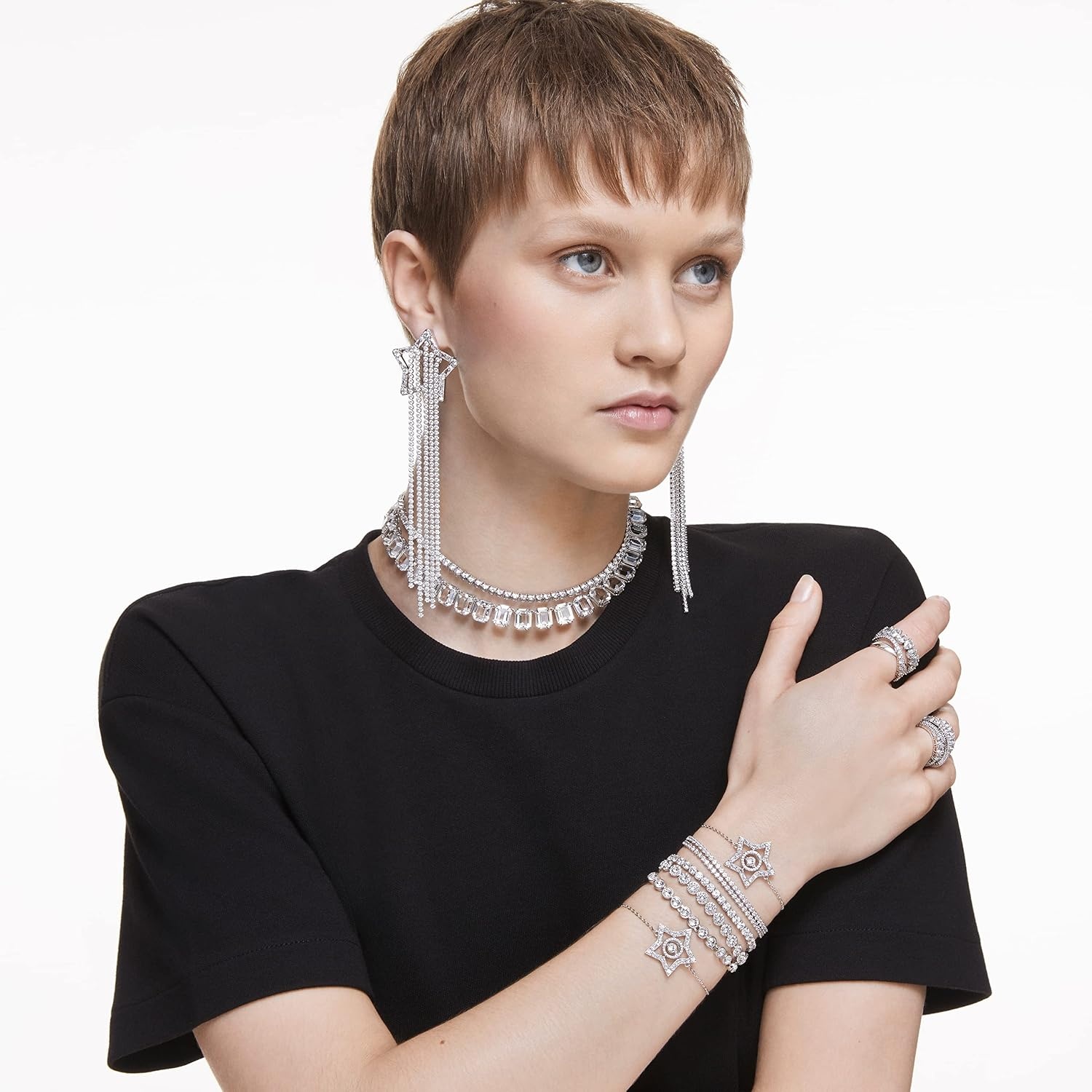 image:imageSwarovski Emily Tennis Bracelet Jewelry CollectionWhite