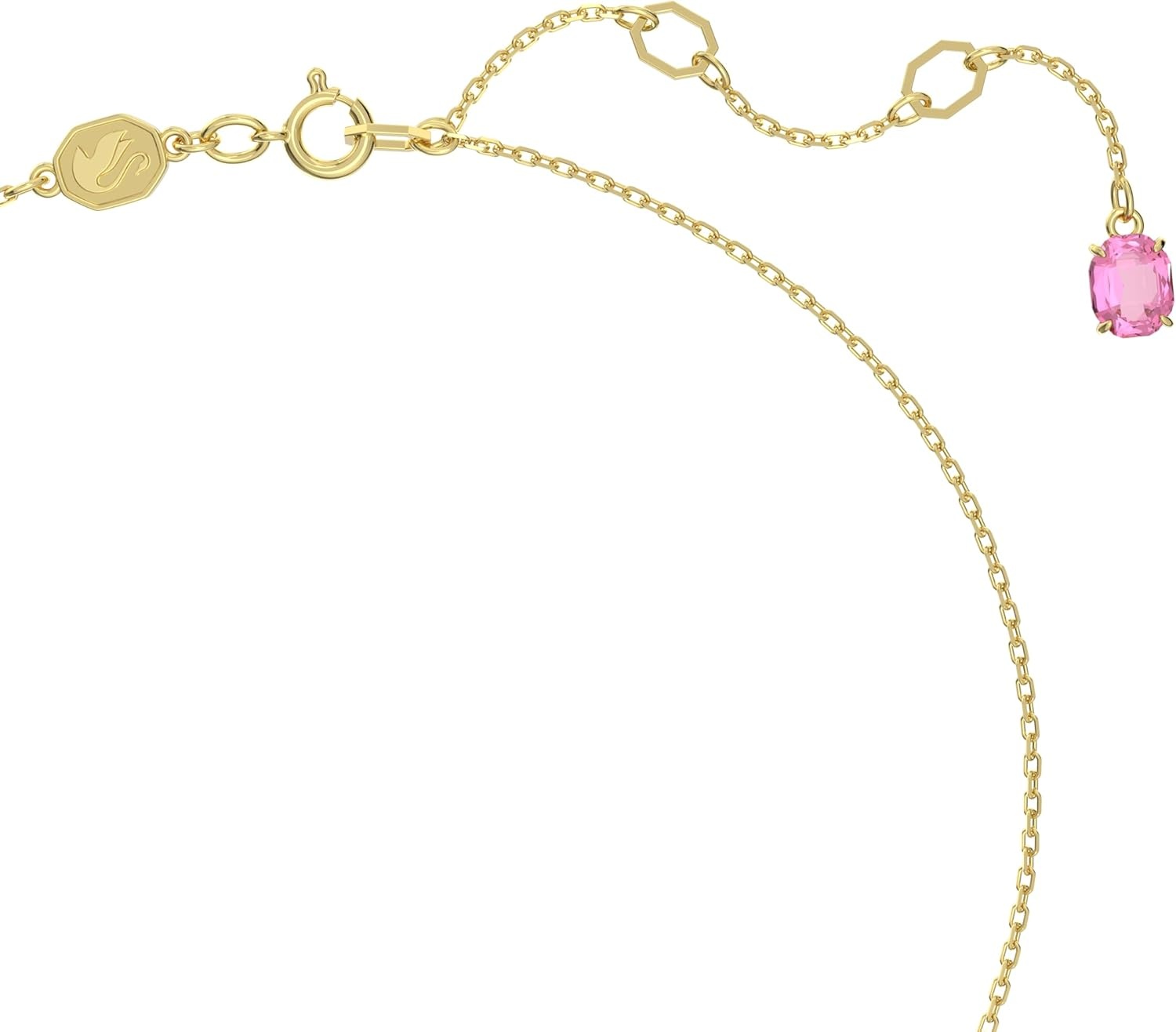 image:imageSwarovski Florere Necklace and Earrings Collection Pink Crystals Yellow Crystals Gold Tone Metal FinishPink Flower Pendant Necklace