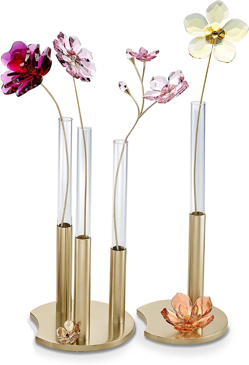 image:imageSwarovski Garden Tales Decorative Vase Glass Vase with Gold Tone Finish Base Small Vase for Single Flowers Part of The Swarovski Garden Tales CollectionDecorative Vase Large