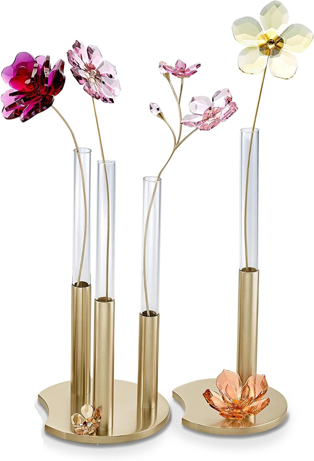 image:imageSwarovski Garden Tales Decorative Vase Glass Vase with Gold Tone Finish Base Small Vase for Single Flowers Part of The Swarovski Garden Tales CollectionDecorative Vase Small